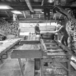 "Men at Work” in Tardif Saw Mill, family-owned and operated heritage enterprise on the right bank of the Fish River, in Fort Kent Mills, September 2021. (Courtesy photo)