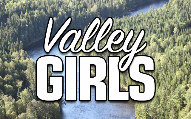 Valley Girls banner showing the Valley Girls logo above an aerial view of a river