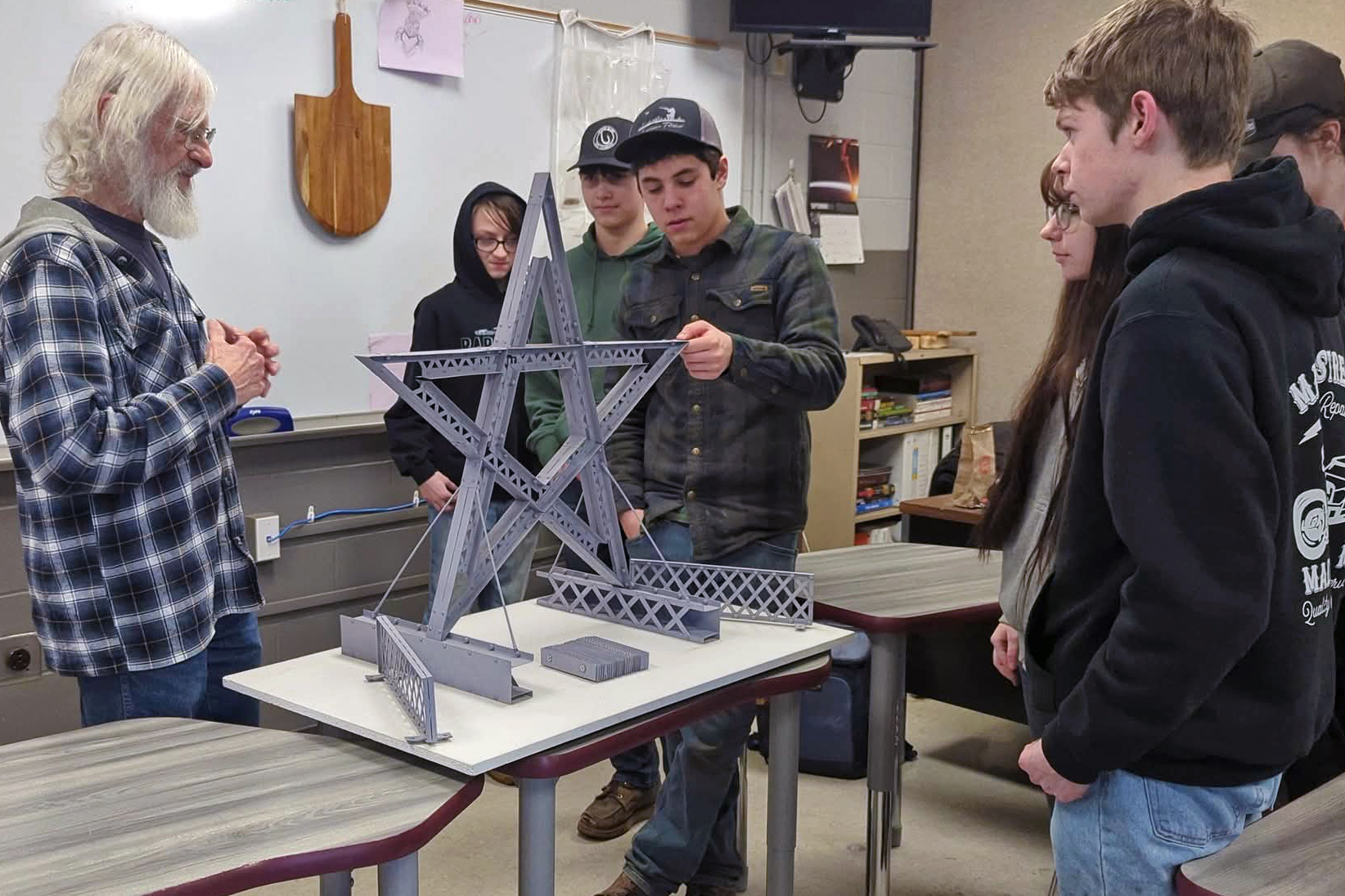 Students will forge a 20-foot Acadian star from a former Aroostook landmark
