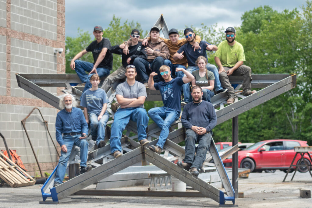 Aroostook team wraps up massive Acadian star sculpture - The County